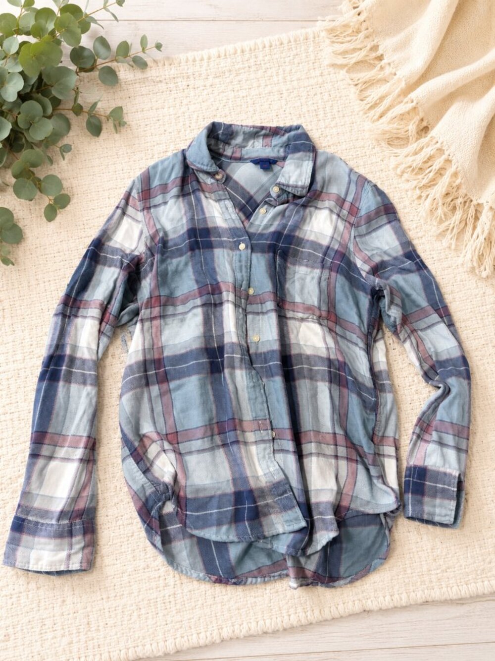 Aeropostale Plaid Button-Up — Size Medium